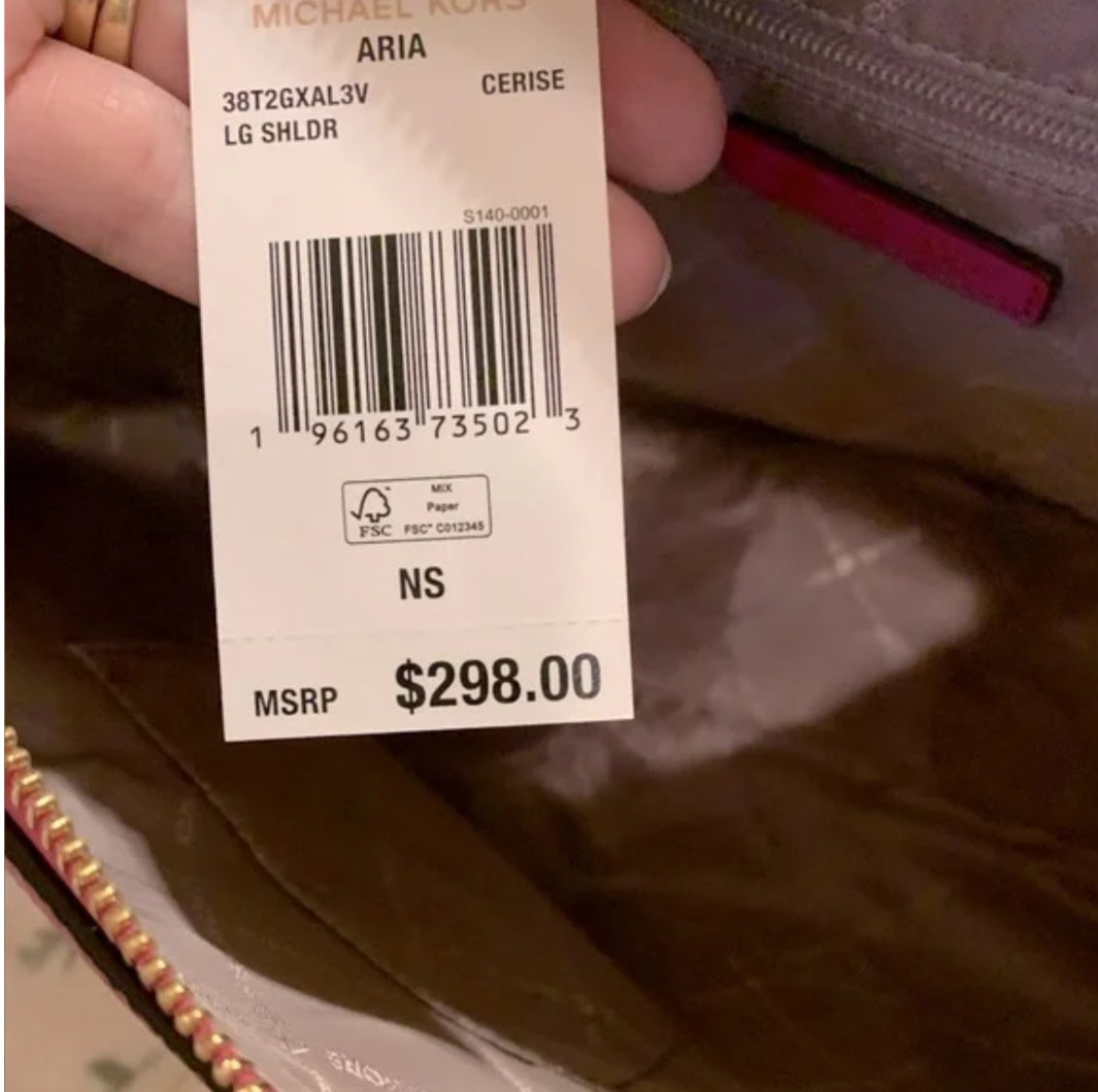 Authentic Michael Kors Pink Aria Handbag