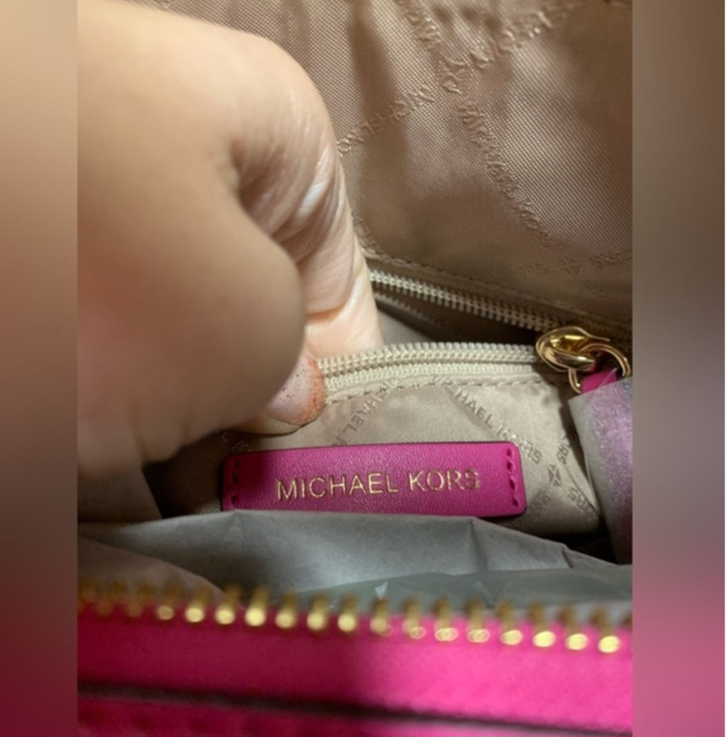 Authentic Michael Kors Pink Aria Handbag